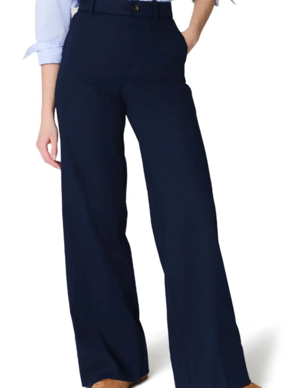 SPANX SPANXsupersmooth Stretch Twill Wide Leg Pants XL Tall Navy 21279T